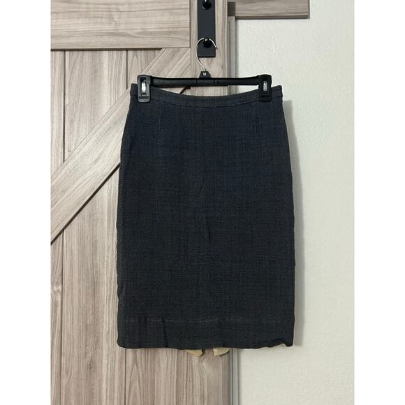 Prada women's 46 gray black pencil skirt - Picture 1 of 6